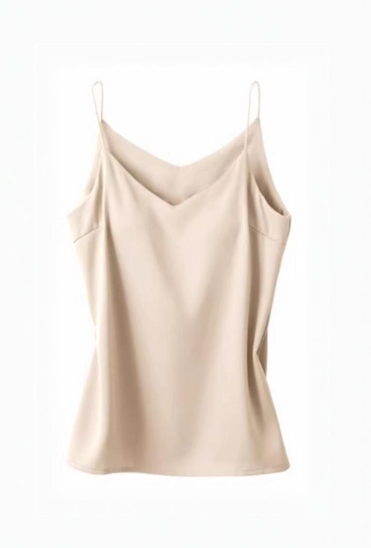 Satin V-Neckline Tank Top