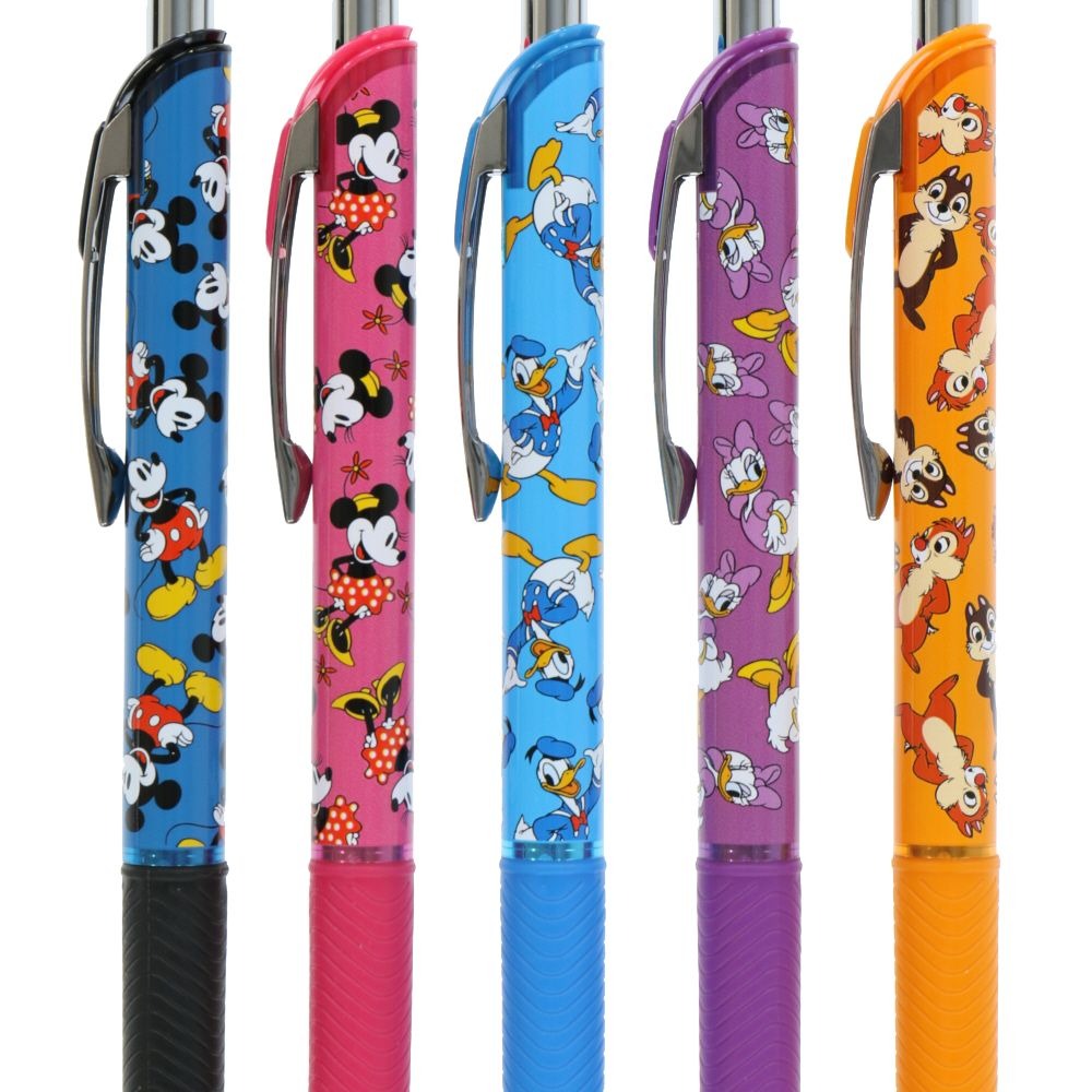 現貨｜【日本 Disney Store 限定】一套5枝 Mickey & Friends 米奇與朋友 日本製 Pentel EnerGel 0.5mm  黑色 啫喱筆 060173