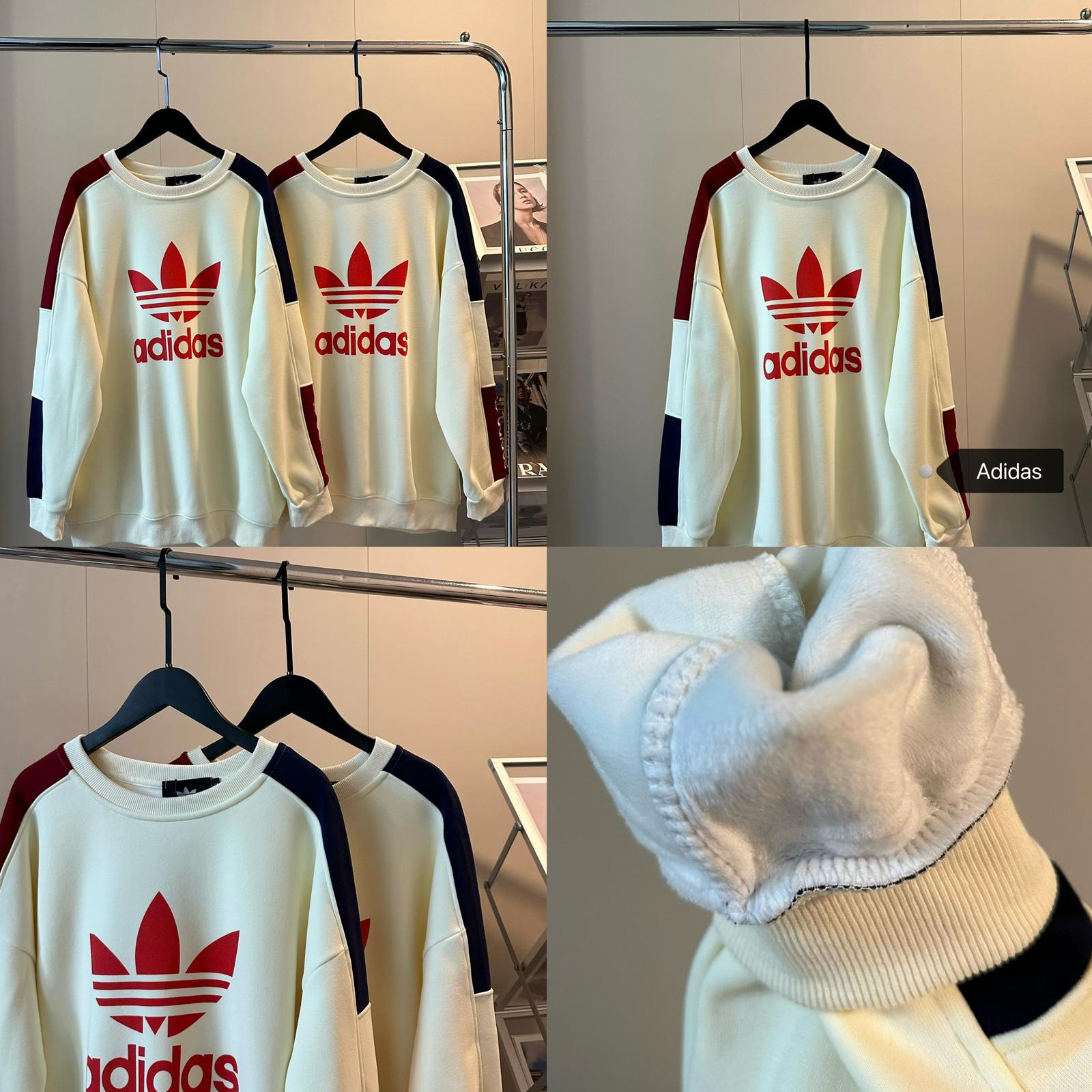 🖤Adidas三葉草🍀新款加絨撞色衛衣