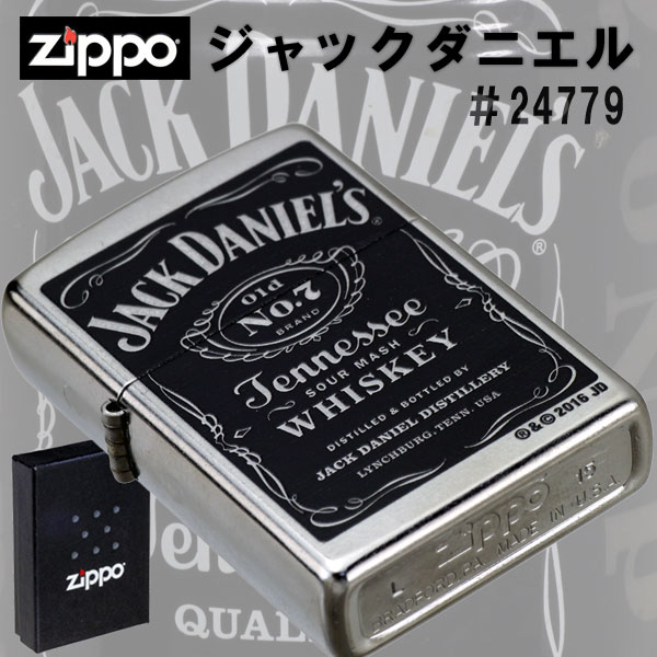 美國製造 | Zippo指定經銷商 Zippo 24779 Jack Daniel's 標誌打火機 – 街頭鉻經典徽章 Jack Daniel's Label Lighter – Street Chrome Classic Emblem