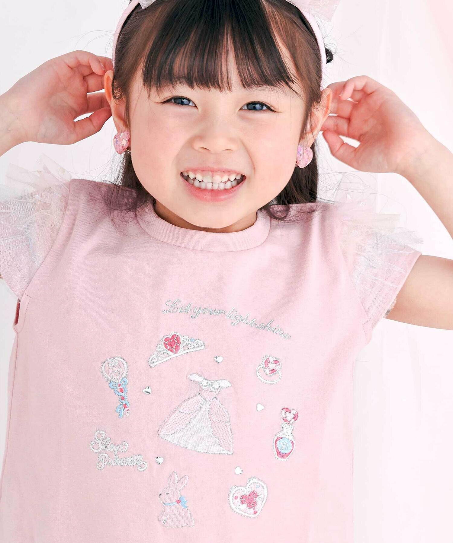 🆕【⭐訂購⭐】  日本直送🌀薄紗袖 公主主題圖案刺繡 短袖Tee［3款選］🌀[ELDA-0035][260426]