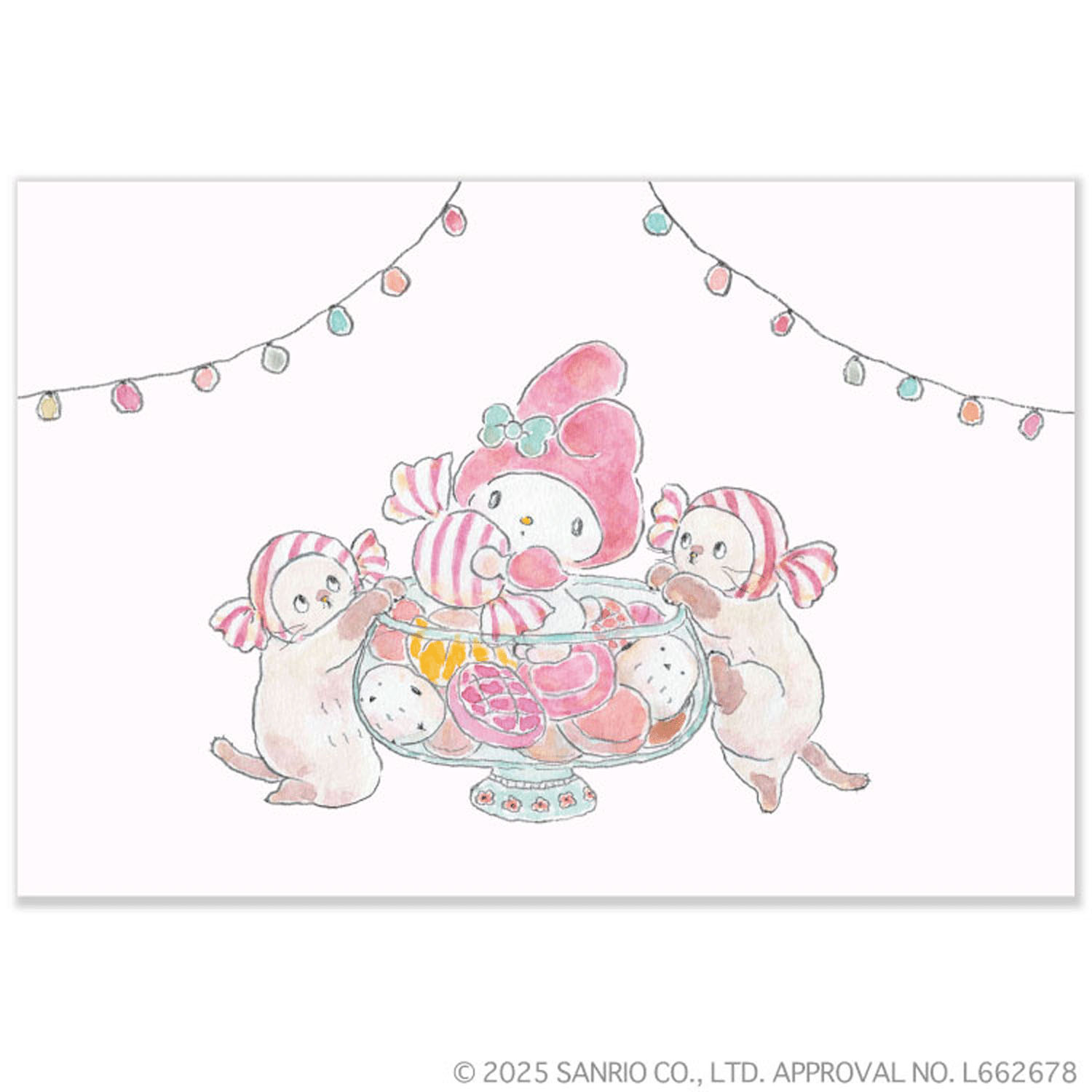 Tocorocomugi × Sanrio - 明信片 (My Melody糖果款)