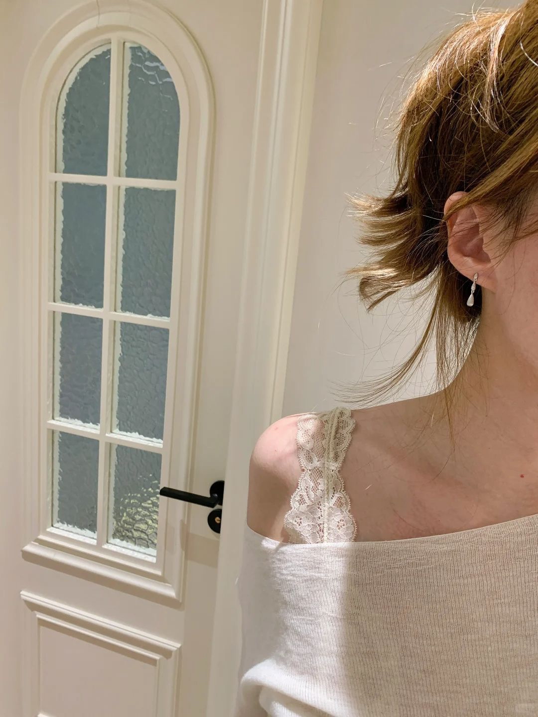 拉丝水滴流苏耳钉