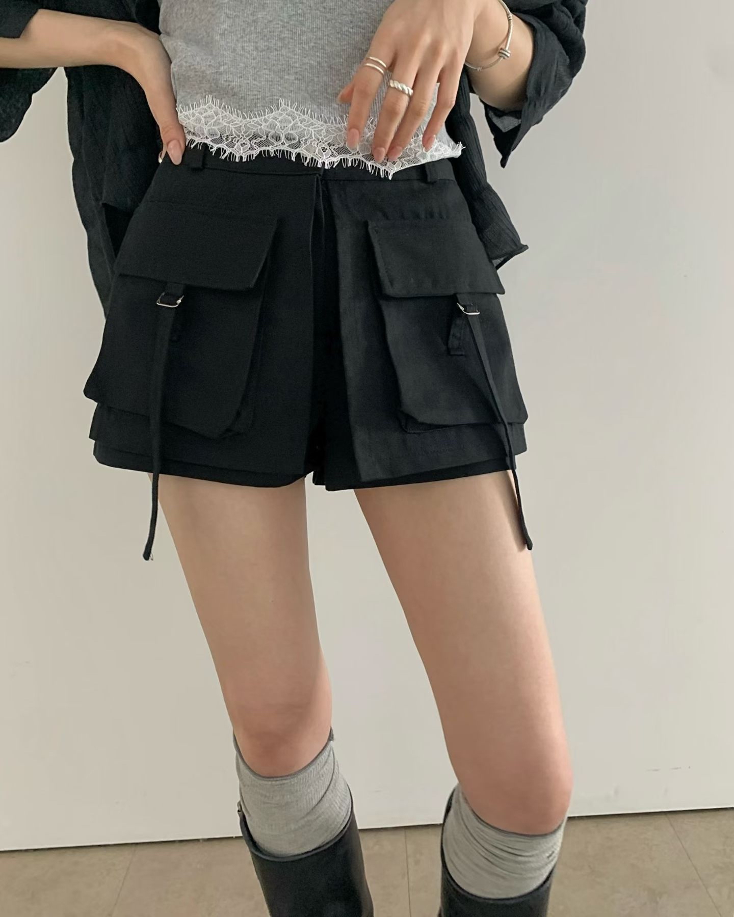 H10 雙袋裙褲