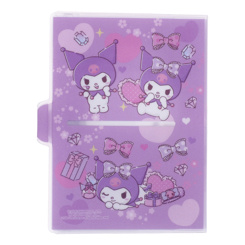 Kuromi PVC Passport Holder w/ Button PVC 面証件套 (閃紗料)