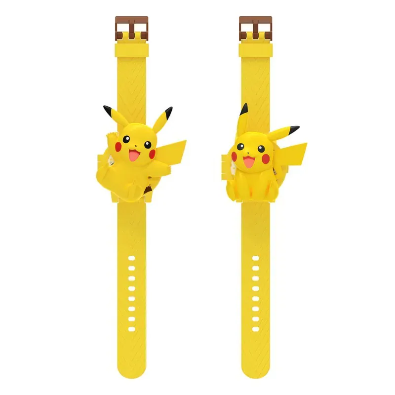 Pokémon 寶可夢比卡超驚喜 DIY 電子錶附可替換立體公仔與翻轉錶面設計