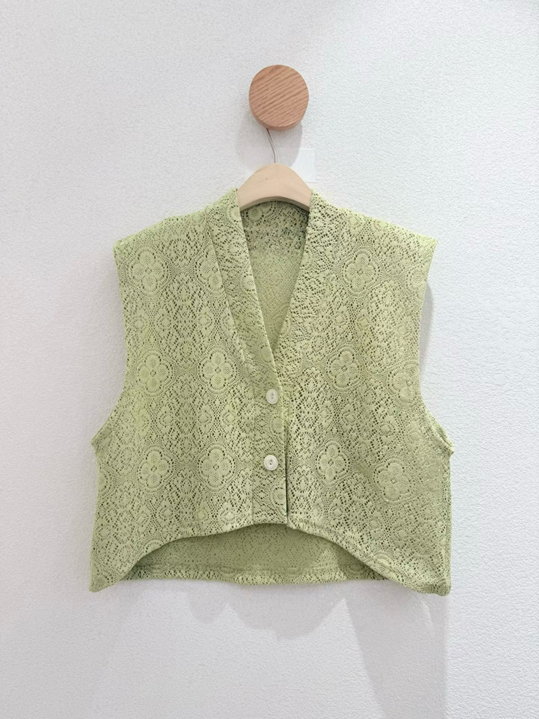 NE OX 北歐風格勾花背心💚靚