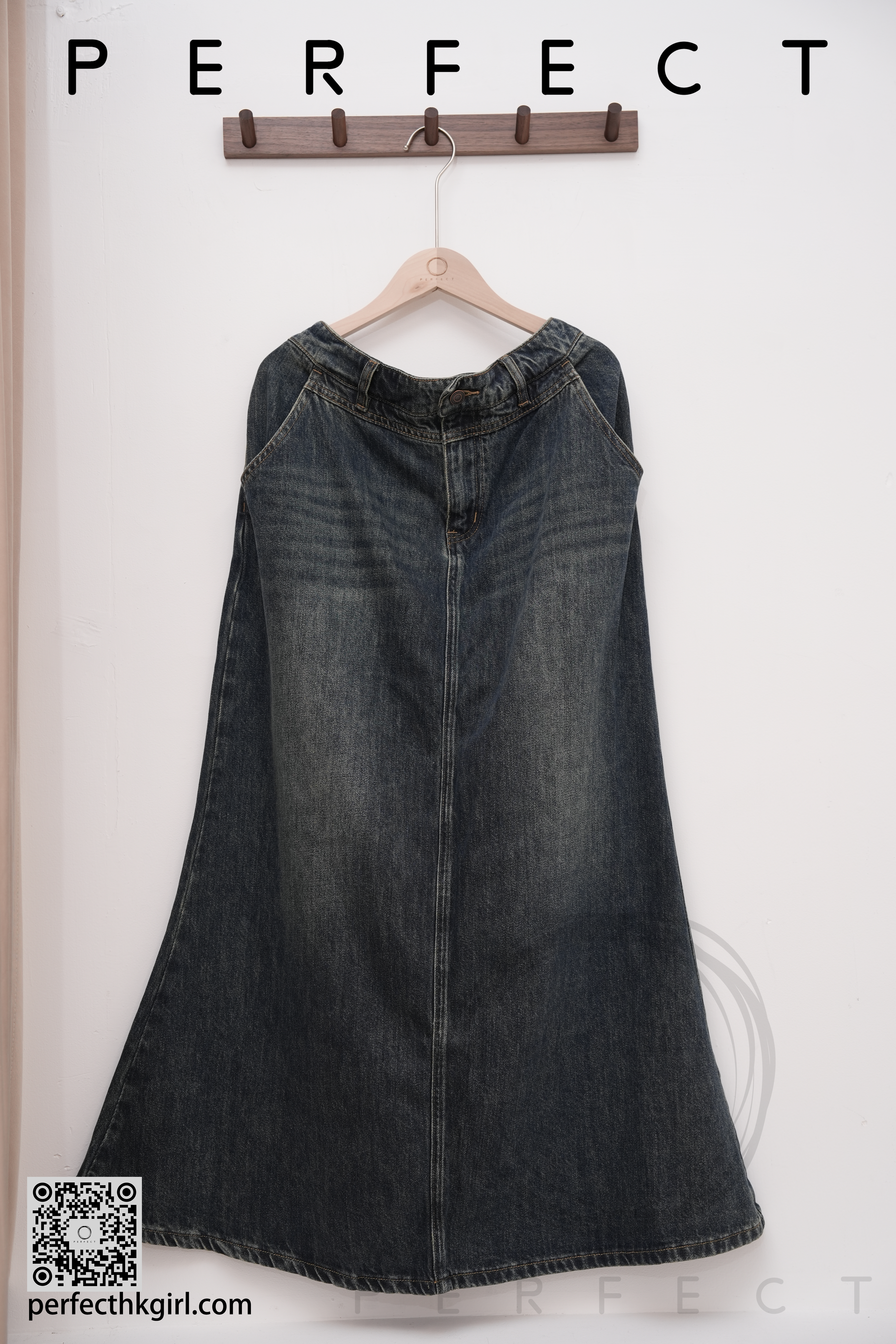 S0031_超顯瘦魚尾牛仔半身裙（藍色）