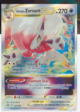 Pokemon TCG Card Game -SILVER TEMPEST-HIUSUIAN ZOROARK-147/195