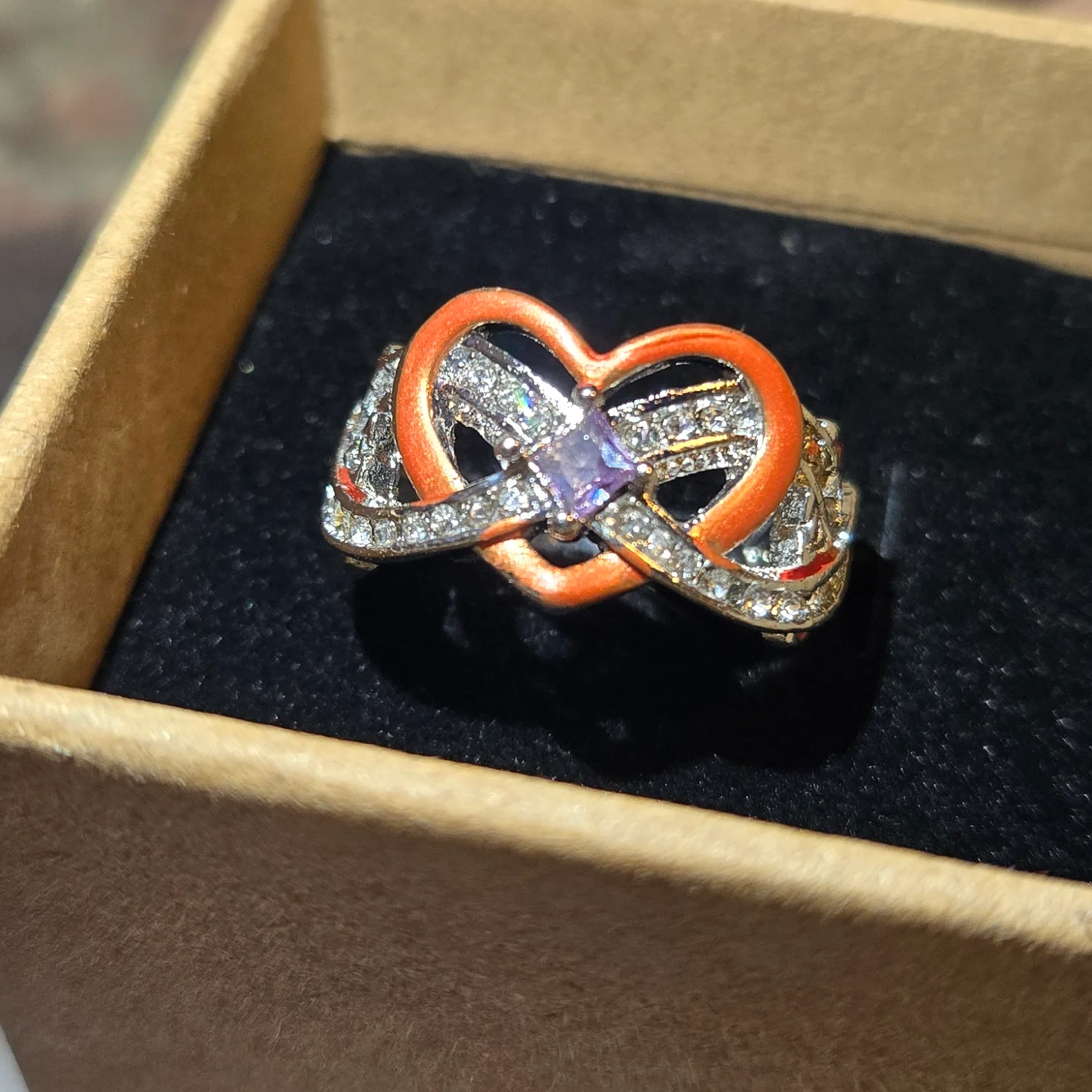 雙色心形鋯石魔法指環 Two-Colored Heart-Shaped Zirconia Magick Ring