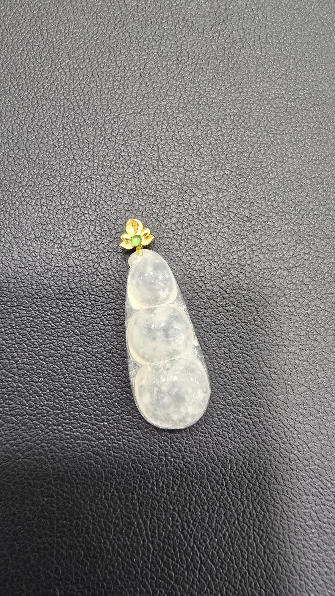 天然緬甸翡翠吊墜18K金配件