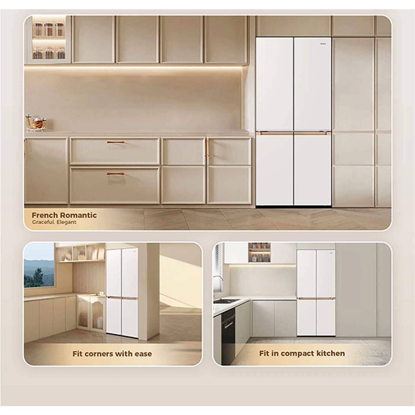 Haier 608L Multi-Door Inverter Glass Fridge (HRF-IM608FG)