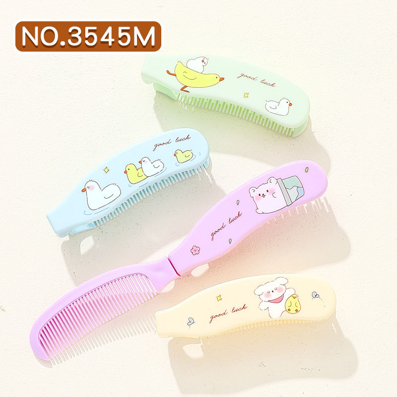 03947 梳子 3545M卡通系列便携折叠美发梳