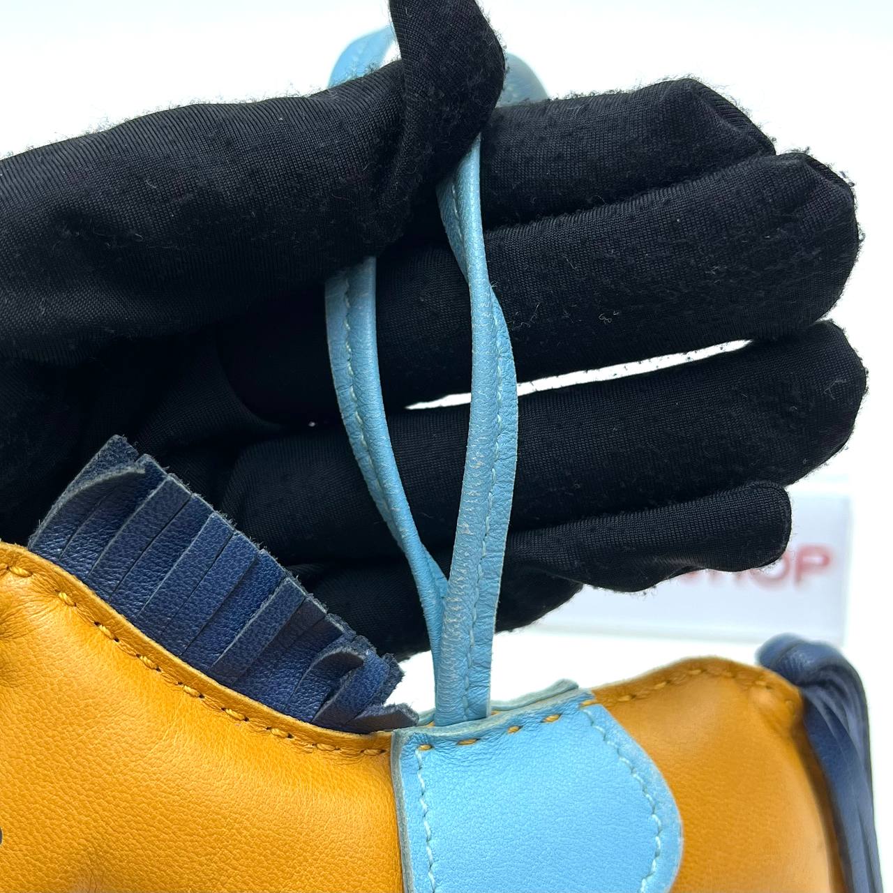 Hermes Tricolor Lambskin Rodeo MM (Stamp A, Y: 2017)
