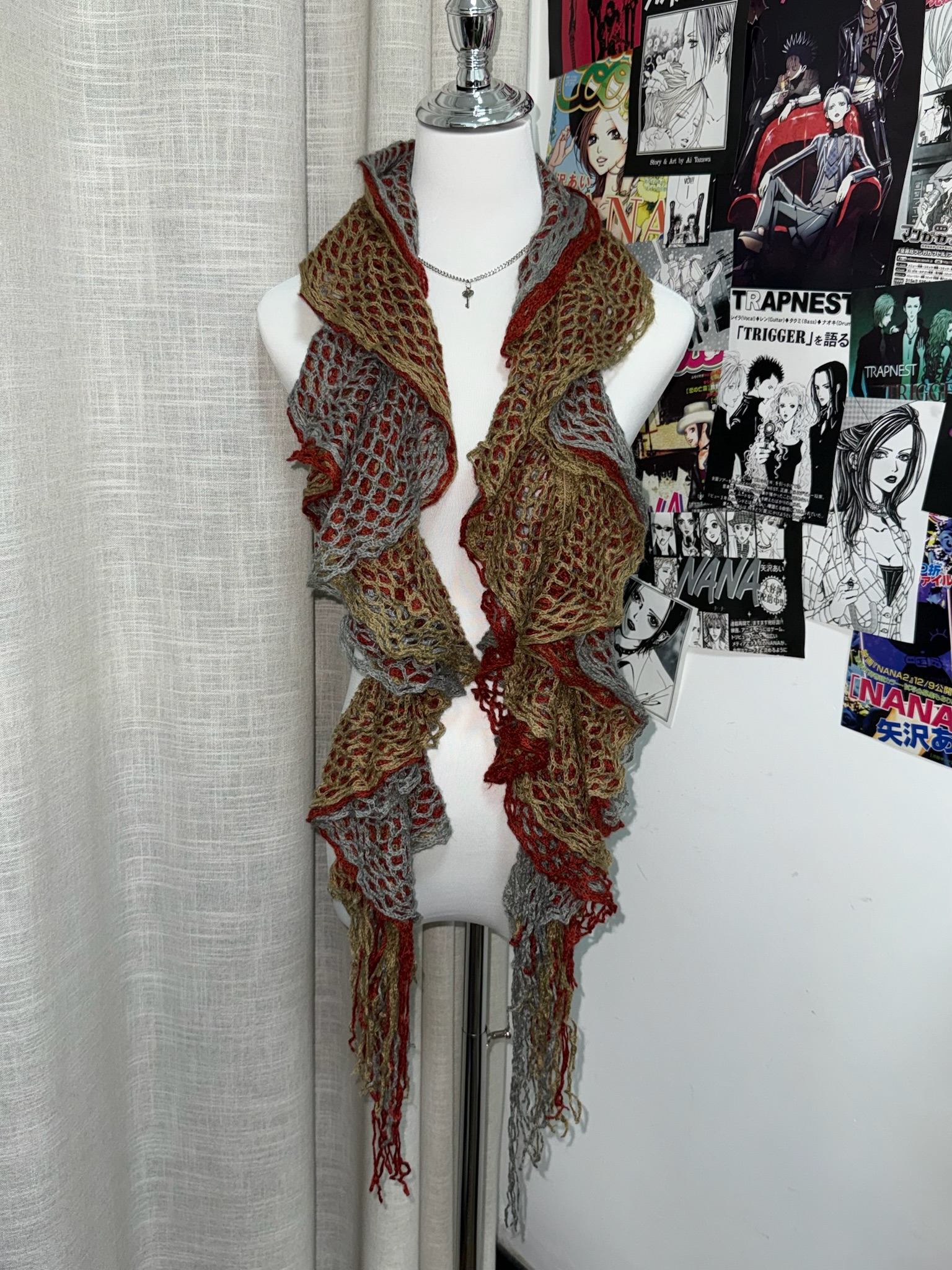 Multi-Color Mesh Scarf