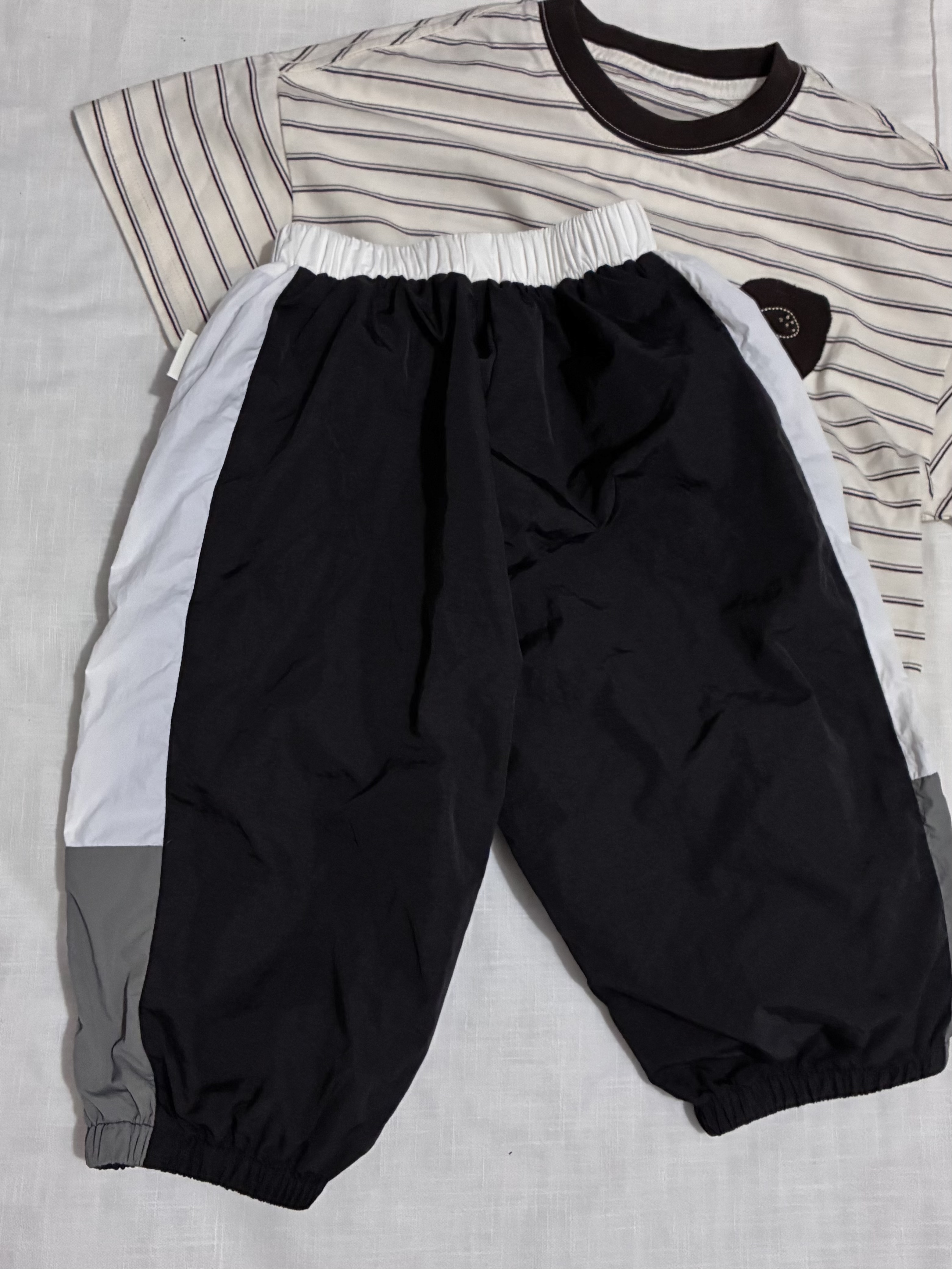 拼色風褸褲YZ15126-B