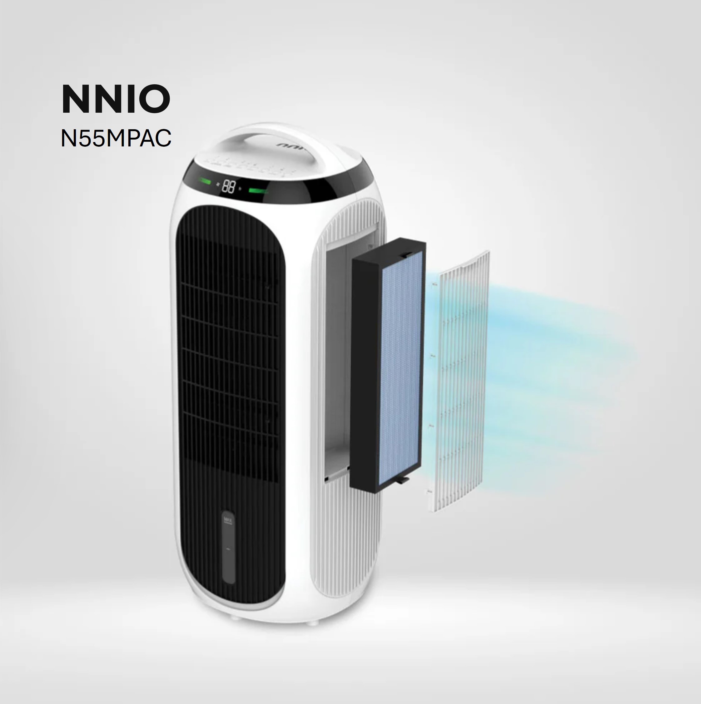 AIRPRO Multi-Purpose Air Cooler with Remote Control, 3 Speed, HEPA-13 Filtration, 5.5L Water Tank (N55MPAC)