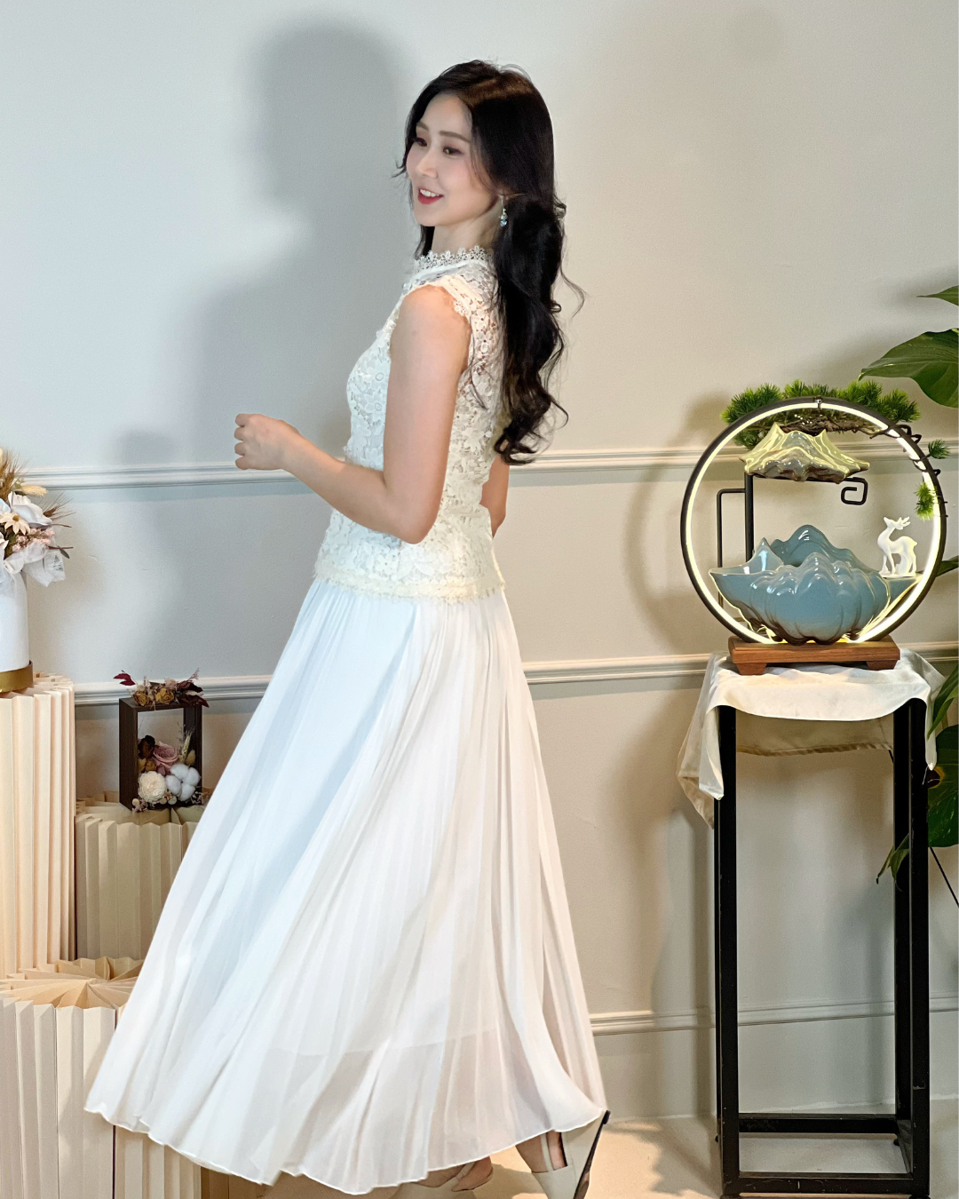 5104 Quintina Pleated A Line Skirt 
