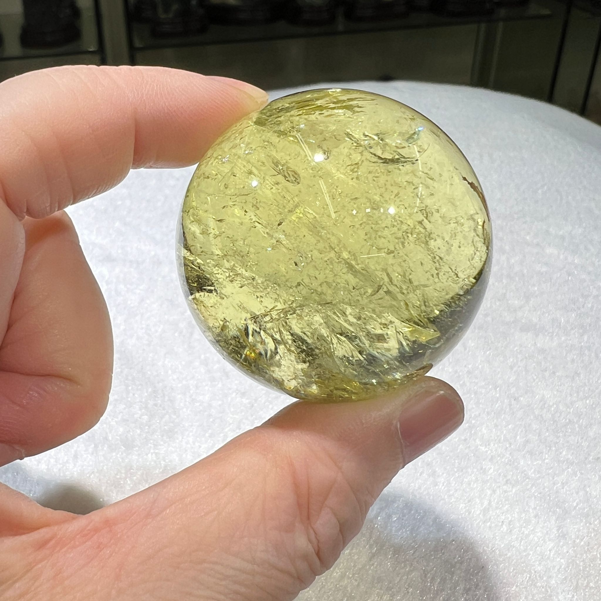 黃水晶球 4.1cm+/- (不連座) #CA0047