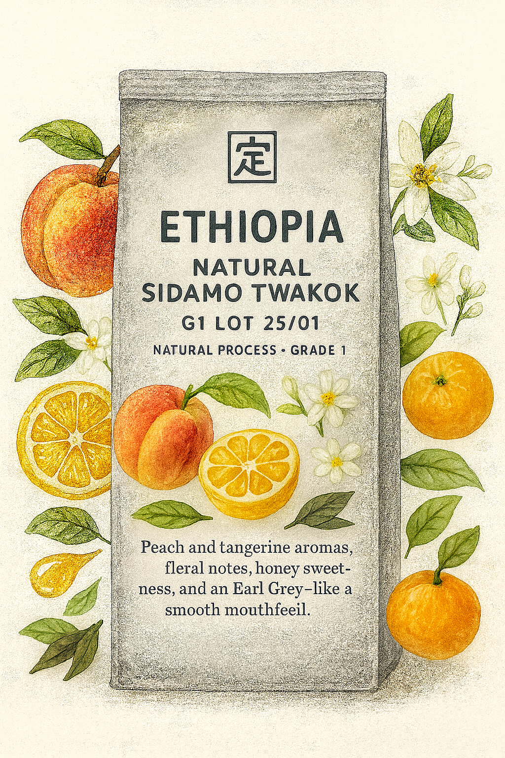 Ethiopia Natural Sidamo Twakok G1 Lot 25/01