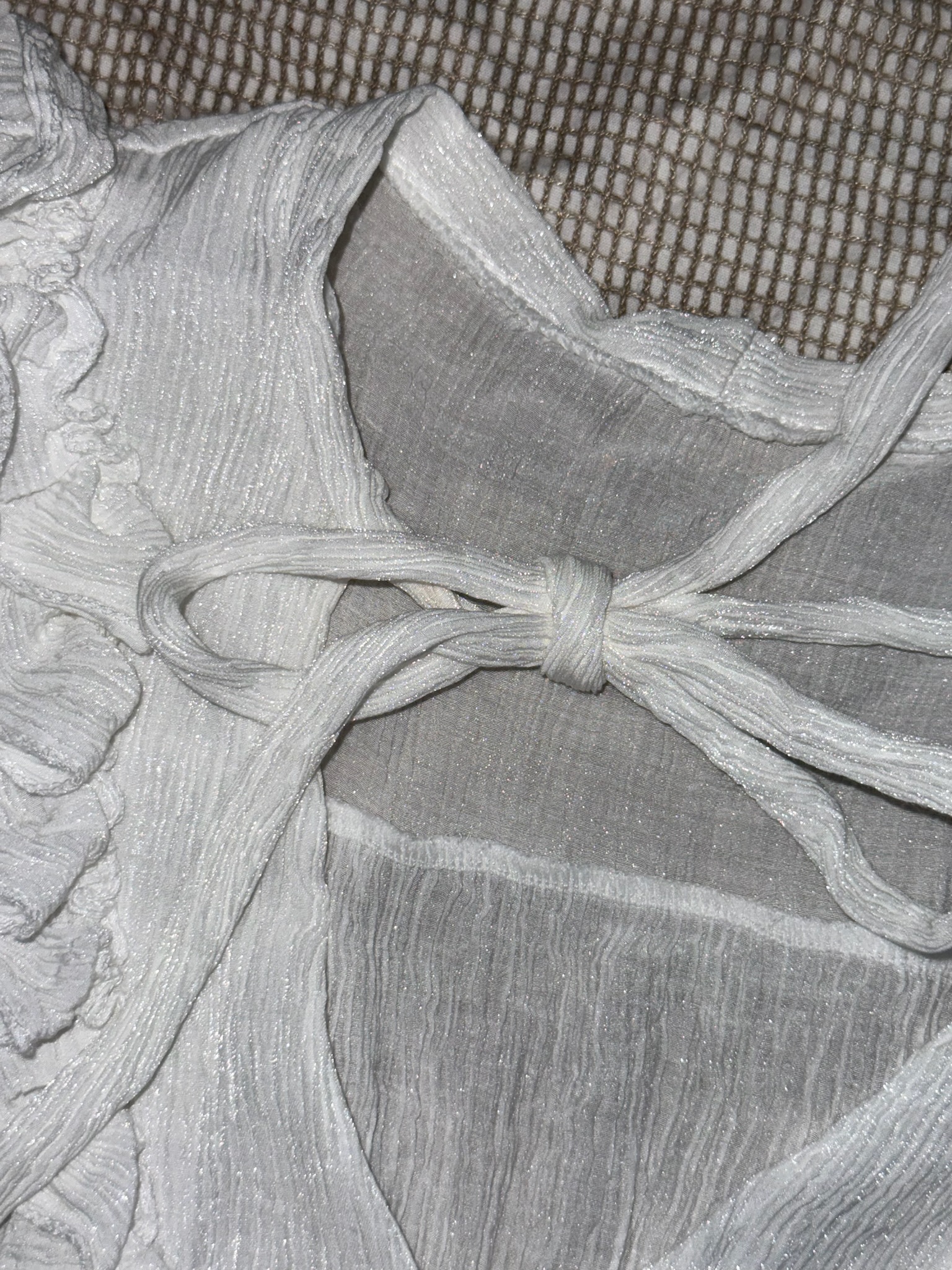 White Ruffled Peplum Blouse