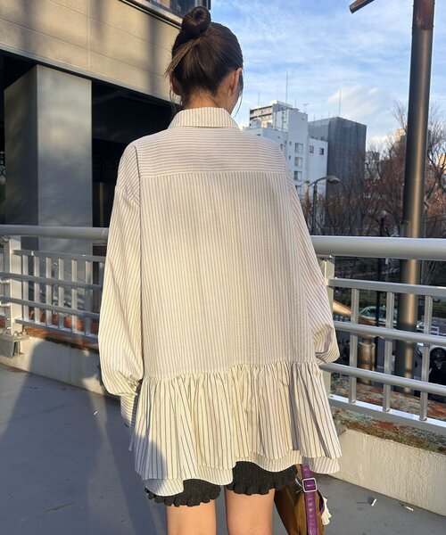 多層束腰襯衫裙【JT041】
