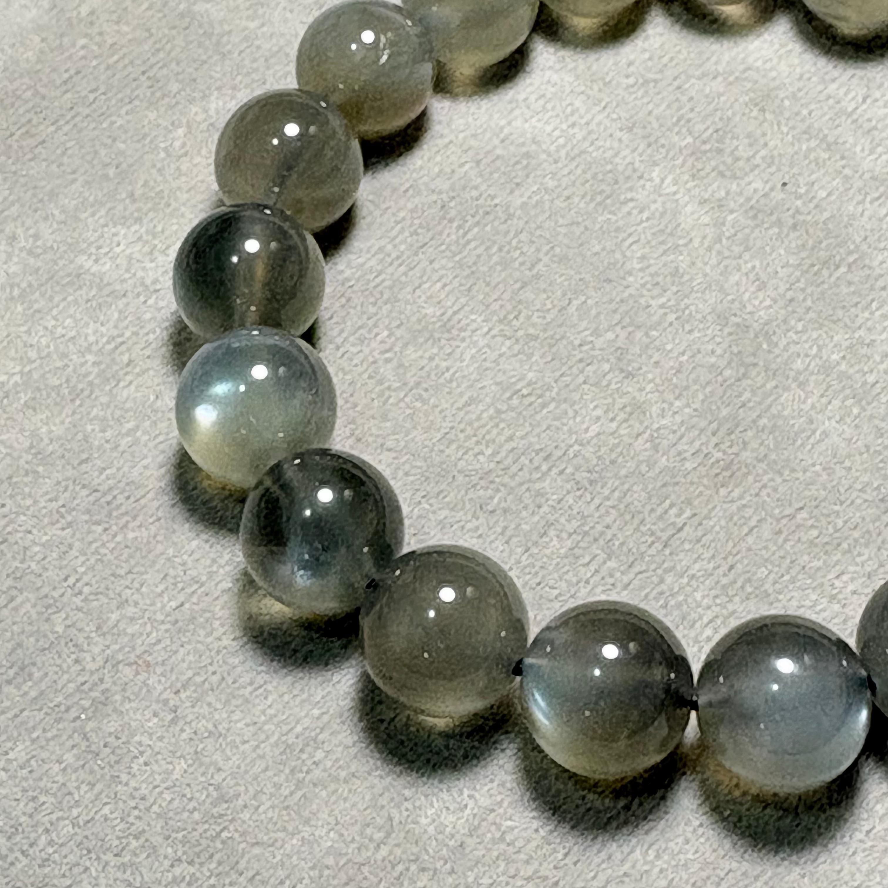 黑月亮石手串 No.4558 規格：10.5 mm 珠16cm手圍