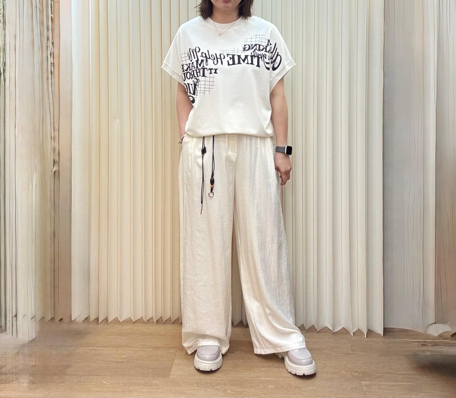 連腰鏈滑身褲  M596 843110329