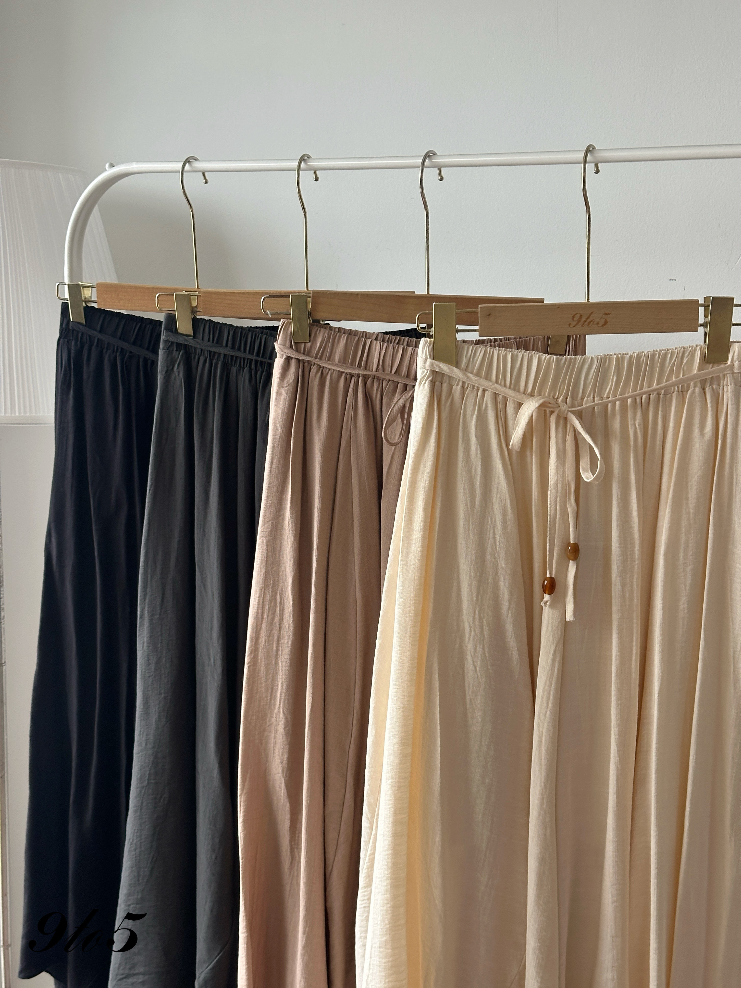 S1924 A Line Irregular Skirt - 4 Colors 