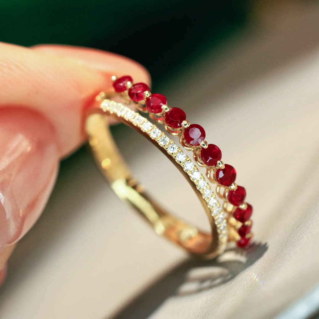 18K紅寶鑽石戒指 R0.67 D0.1 G1.81 S14