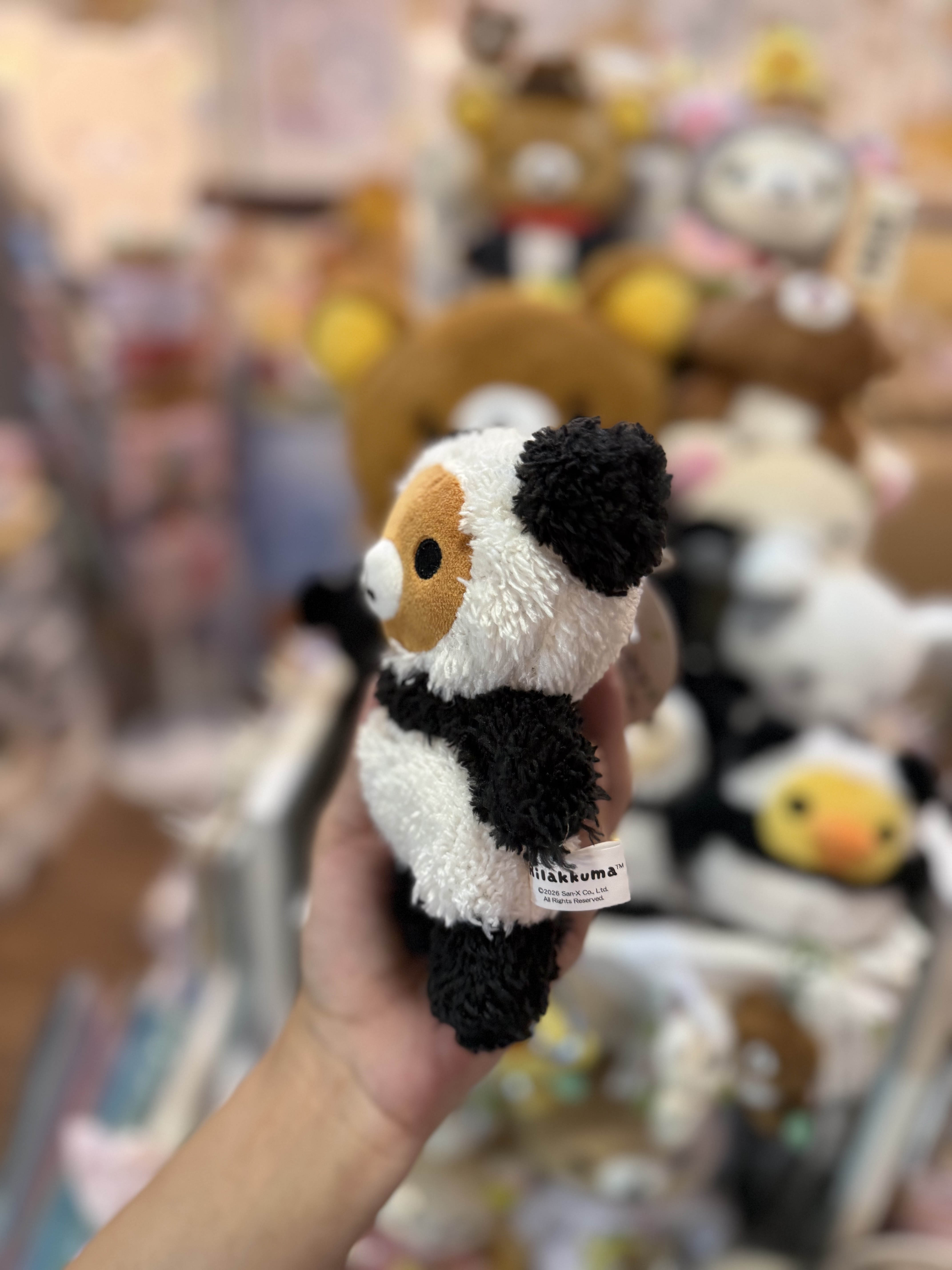 《現貨》全新日本限定Rilakkuma 熊貓造型公仔型小物袋
