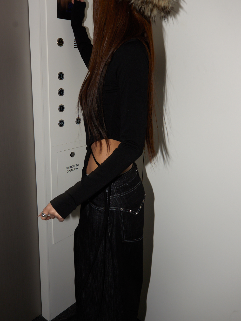 Studded Non-Fade Wide-Leg Pants