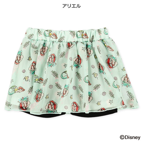 🇯🇵預訂 日本直送🇯🇵兩色Disney公主滿印雪紡短裙褲