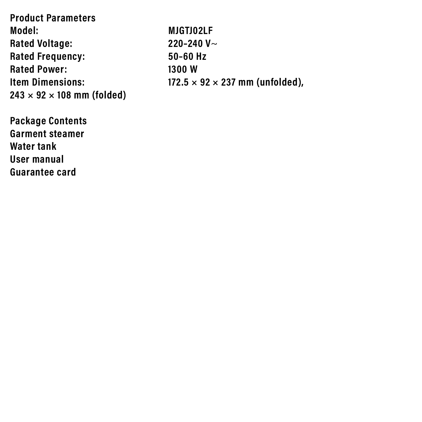 Xiaomi Handheld Garment Steamer Foldable (BHR8271UK)