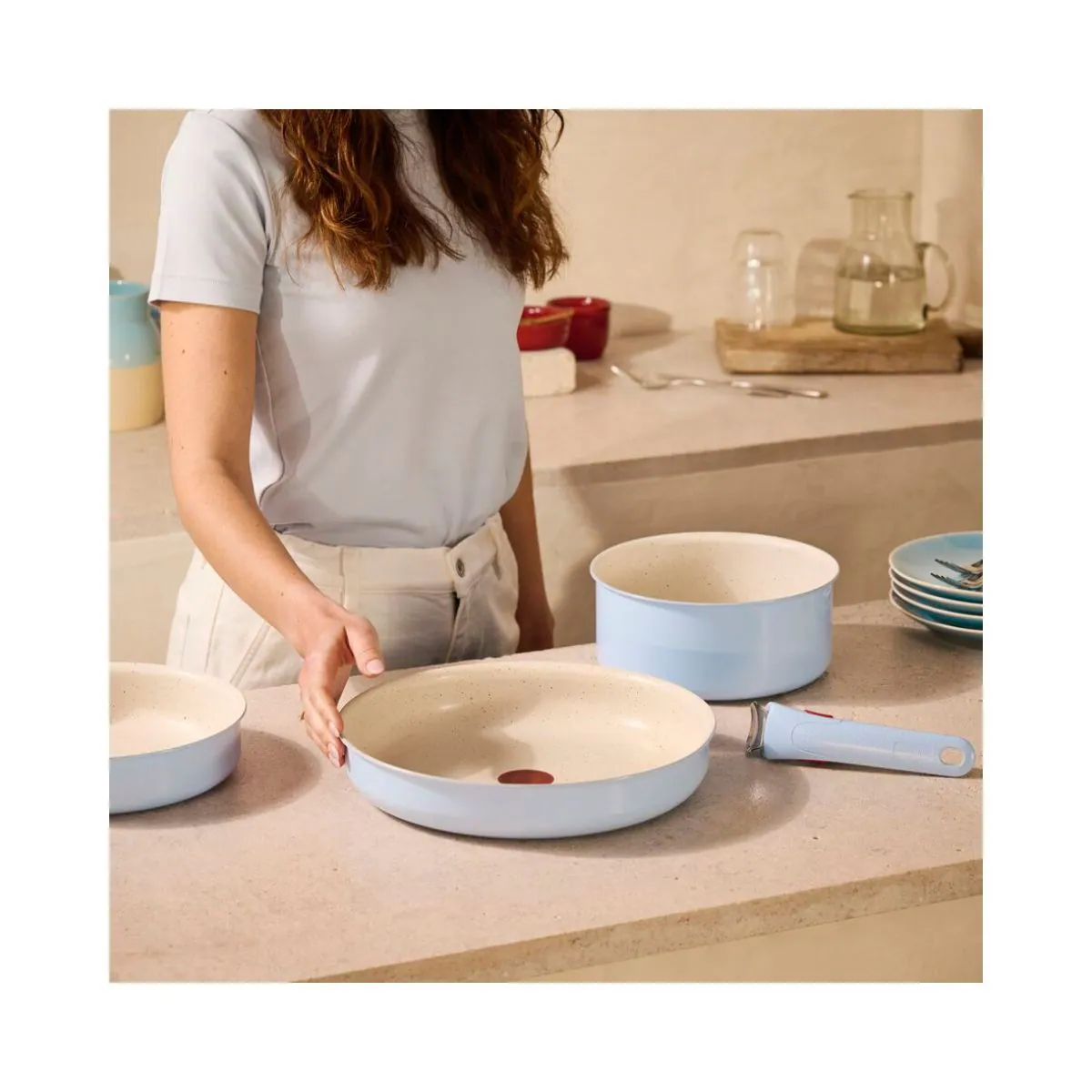 Lagostina Ingenio Serenity 靈巧疊疊廚具套裝 (天空藍) - 11件裝