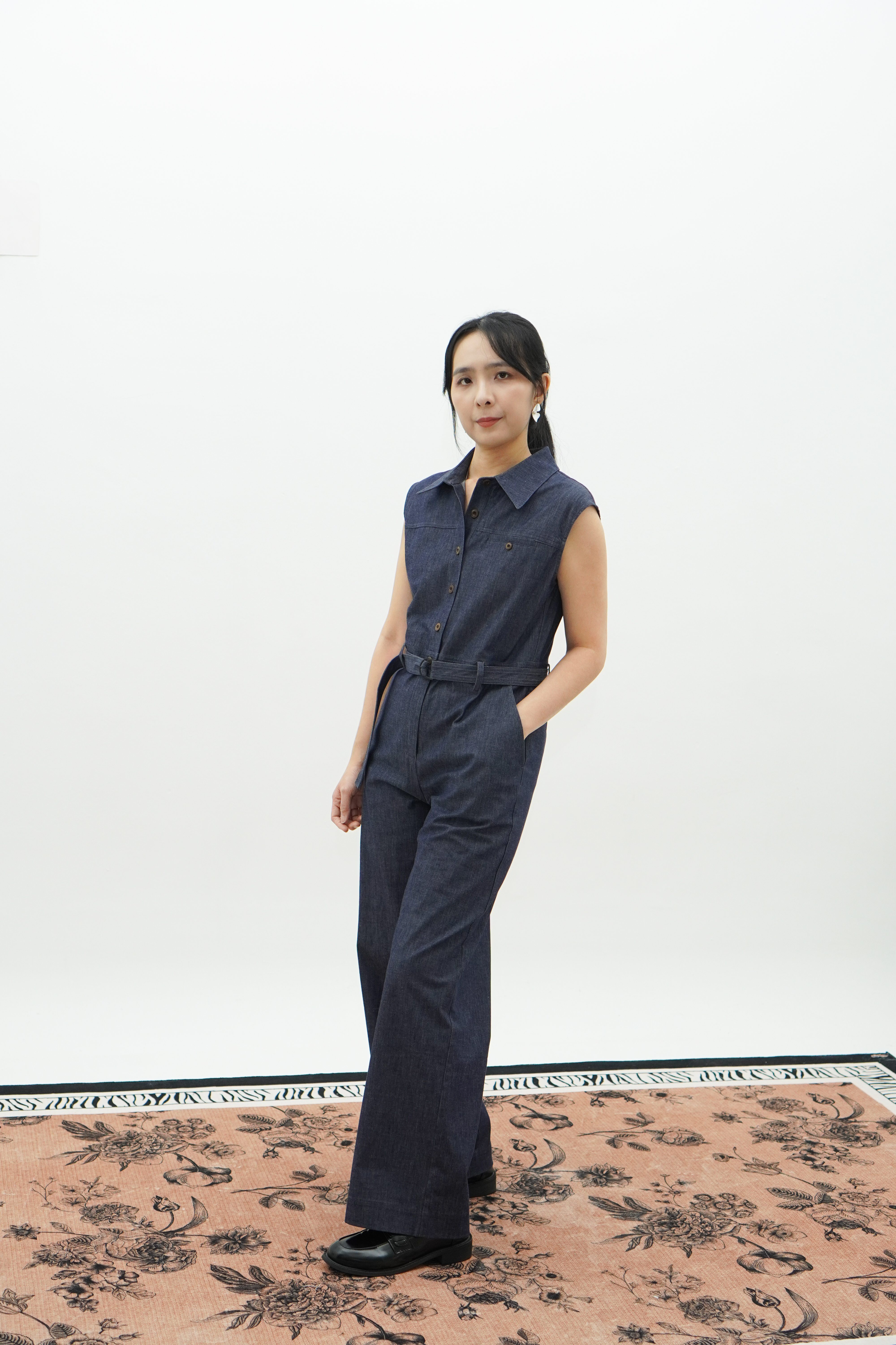 亚麻牛仔工装连体裤 Linen Denim Jumpsuits