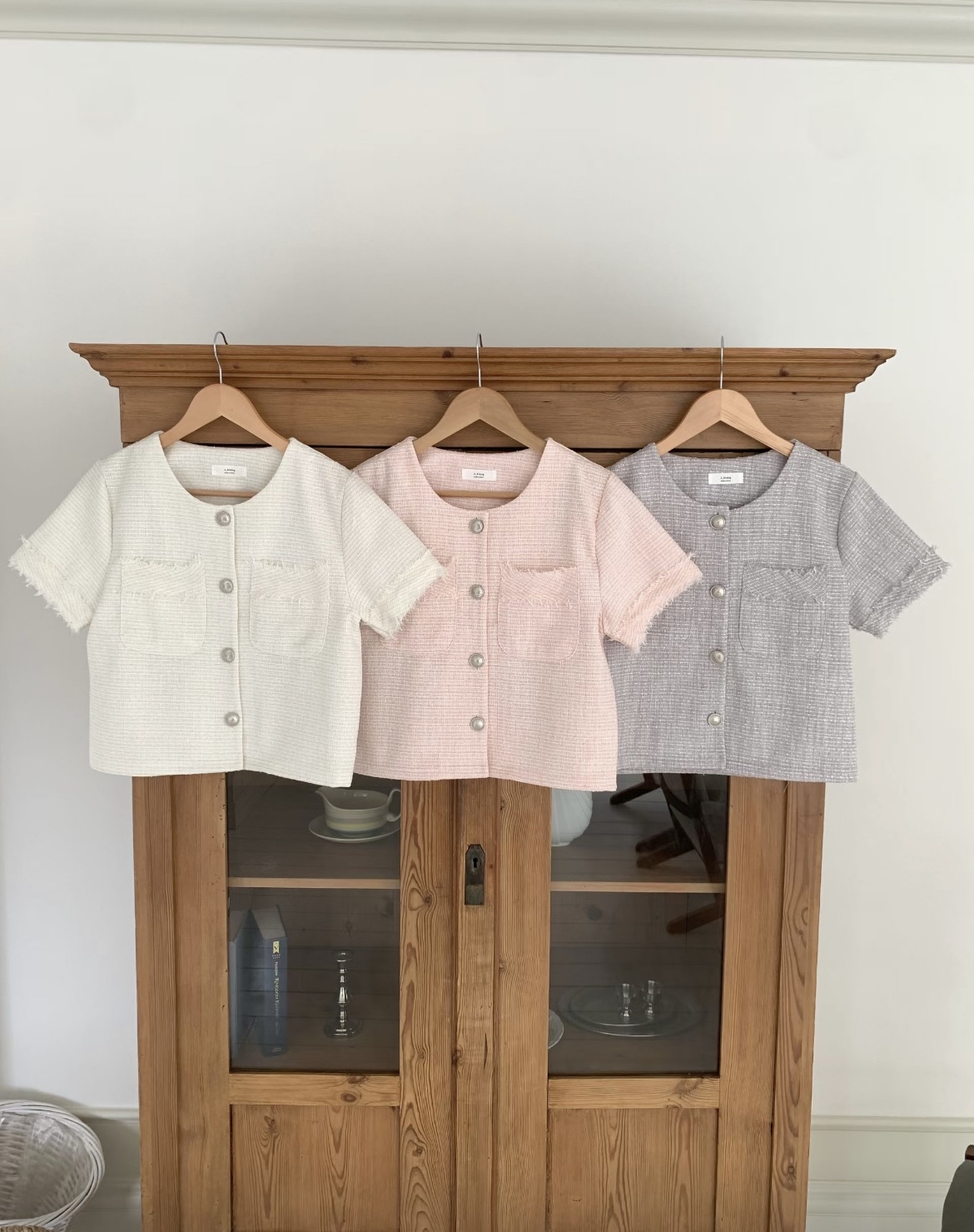 ❥ 高 貴 Tweed 短 外 套 。
