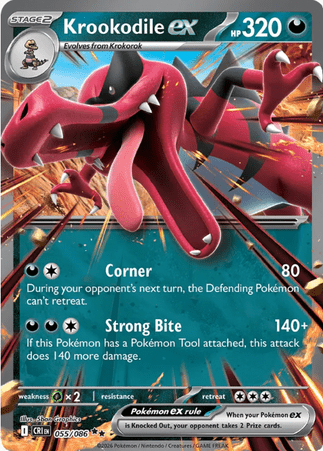 Pokemon TCG ME04 Chaos Rising 055/086 - Krookodile (EX)