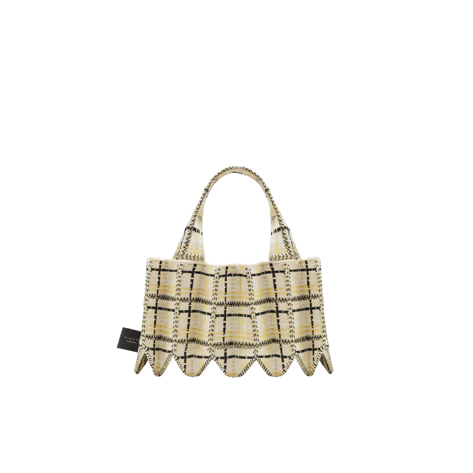 PLEATSMAMA Tweed Mini Tote Bag (4色)