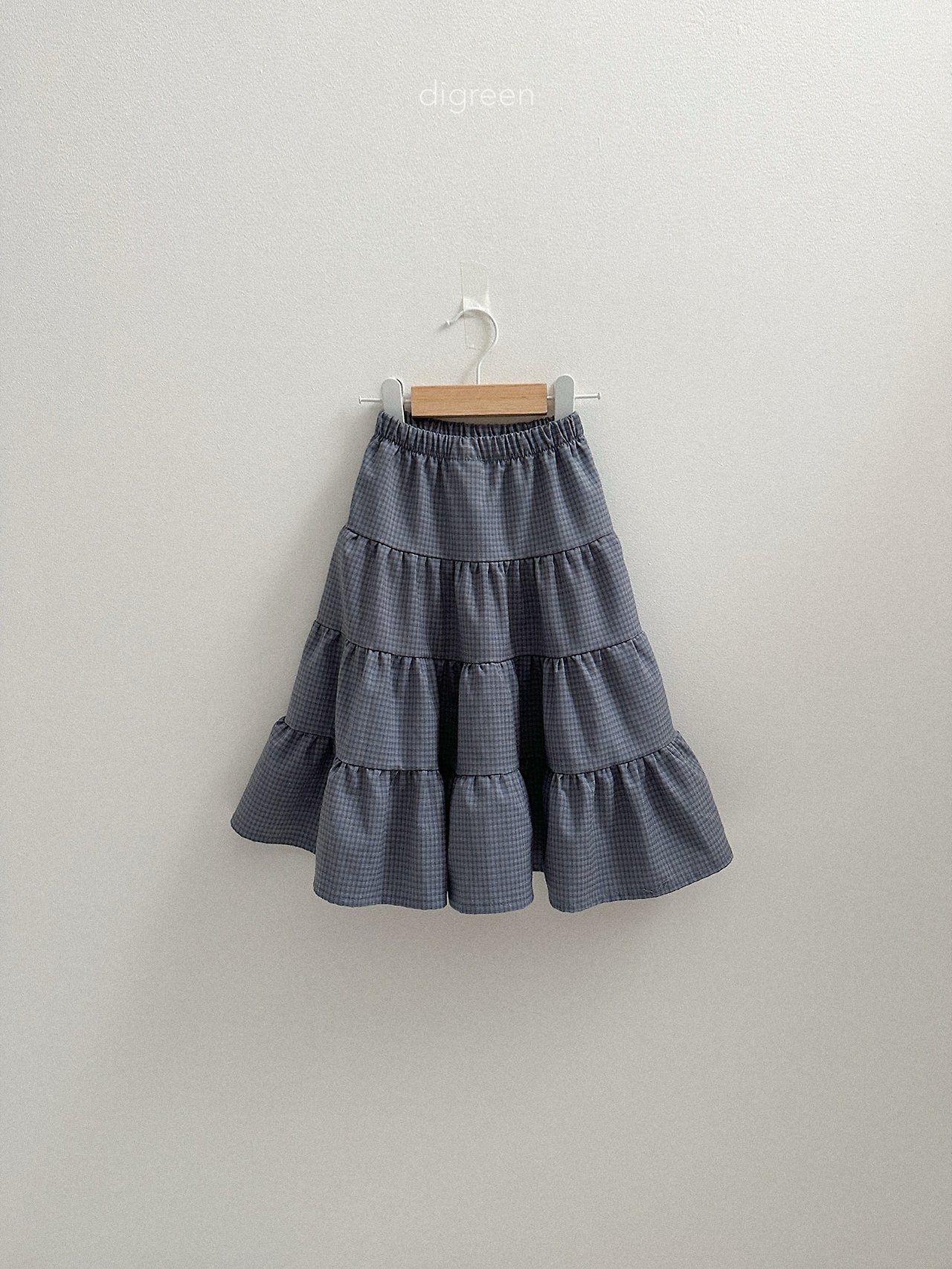 Digreen | check ruffle skirt 