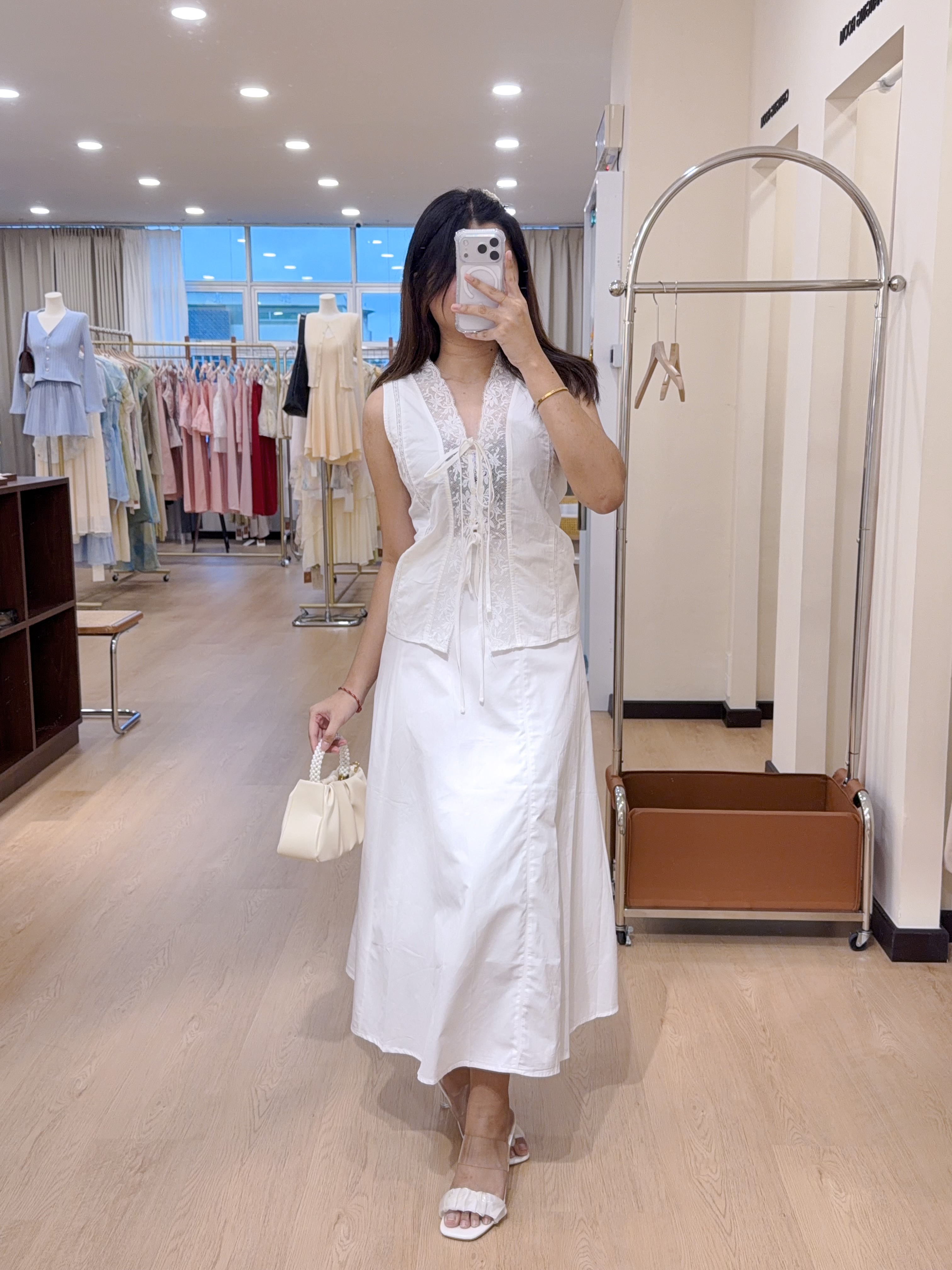 5532无袖蕾丝两件套