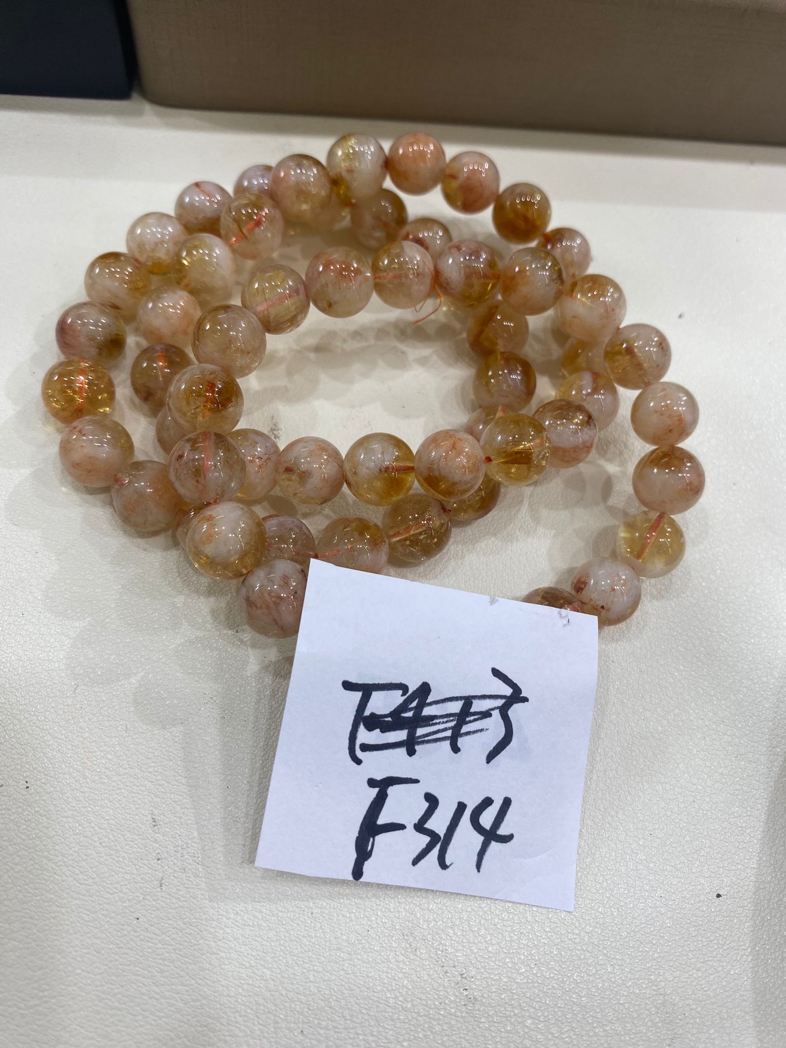 F314 藍針黃水晶手串 10mm 