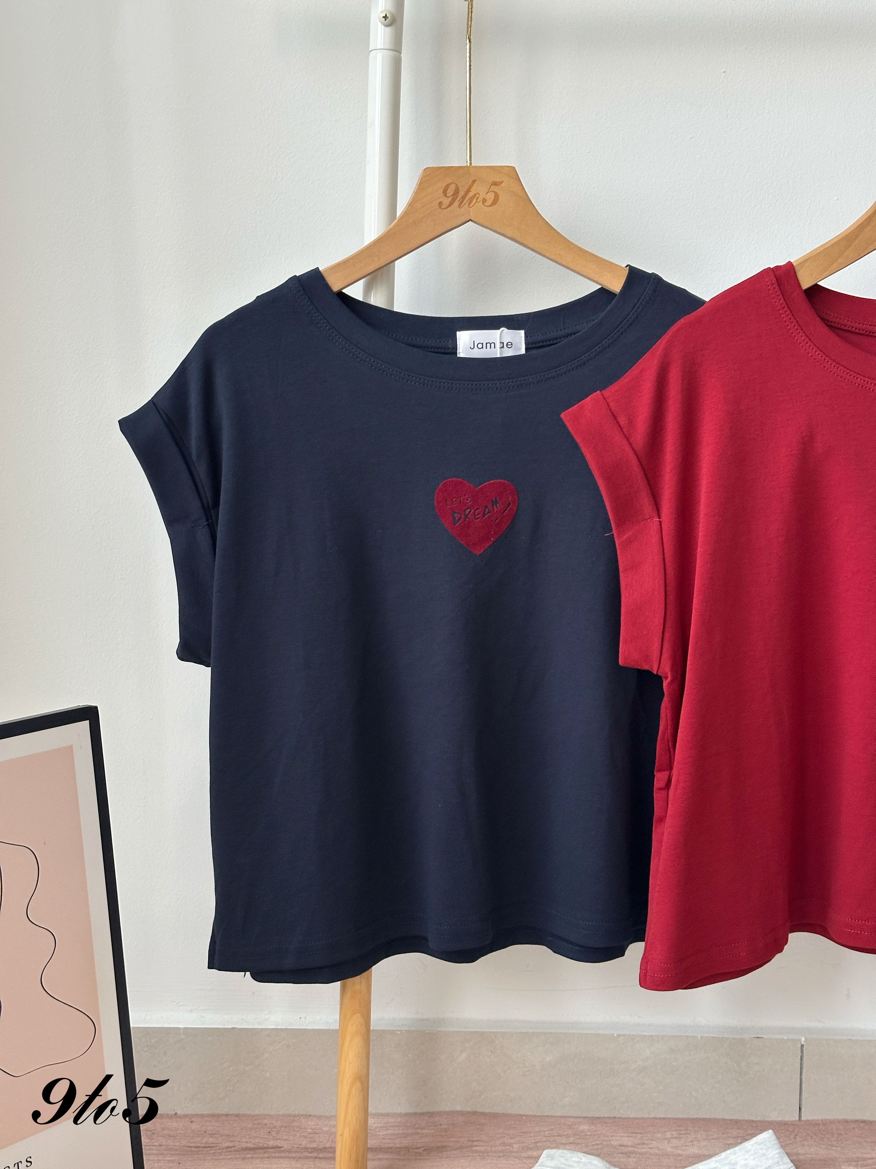 T4397 Cape Sleeve Love Logo Tee - 4 Colors 