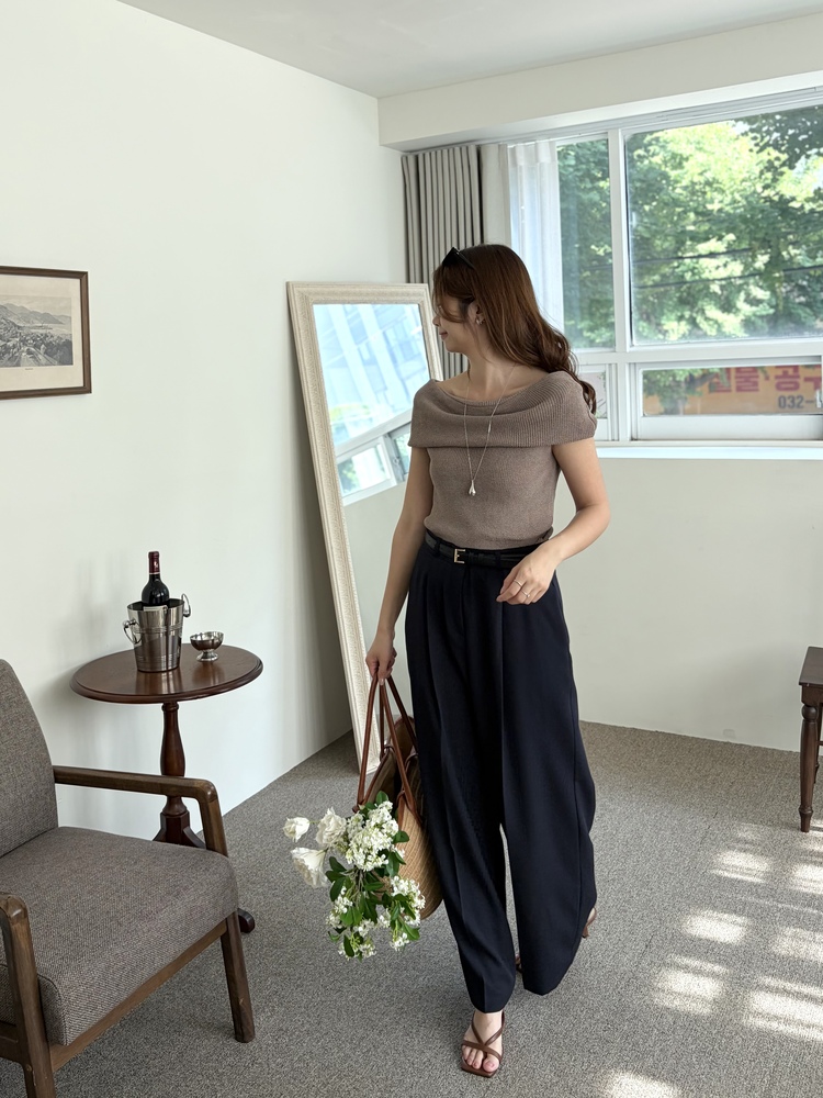 [輕薄!] Summer Timeless Rayon Pants (Navy)
