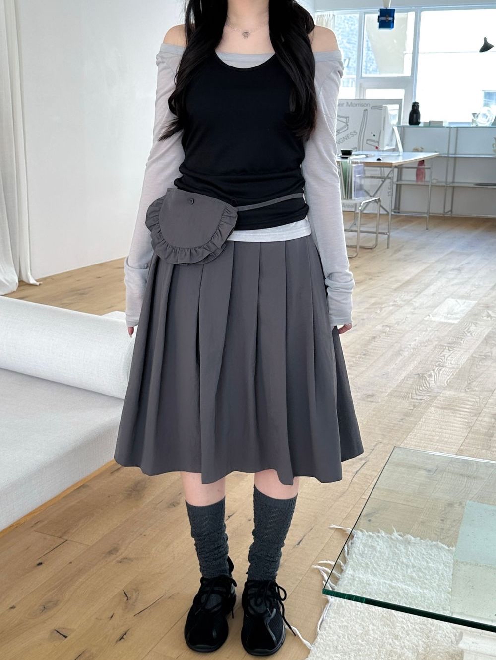 Layered Tencel Tee & Sleeveless Set