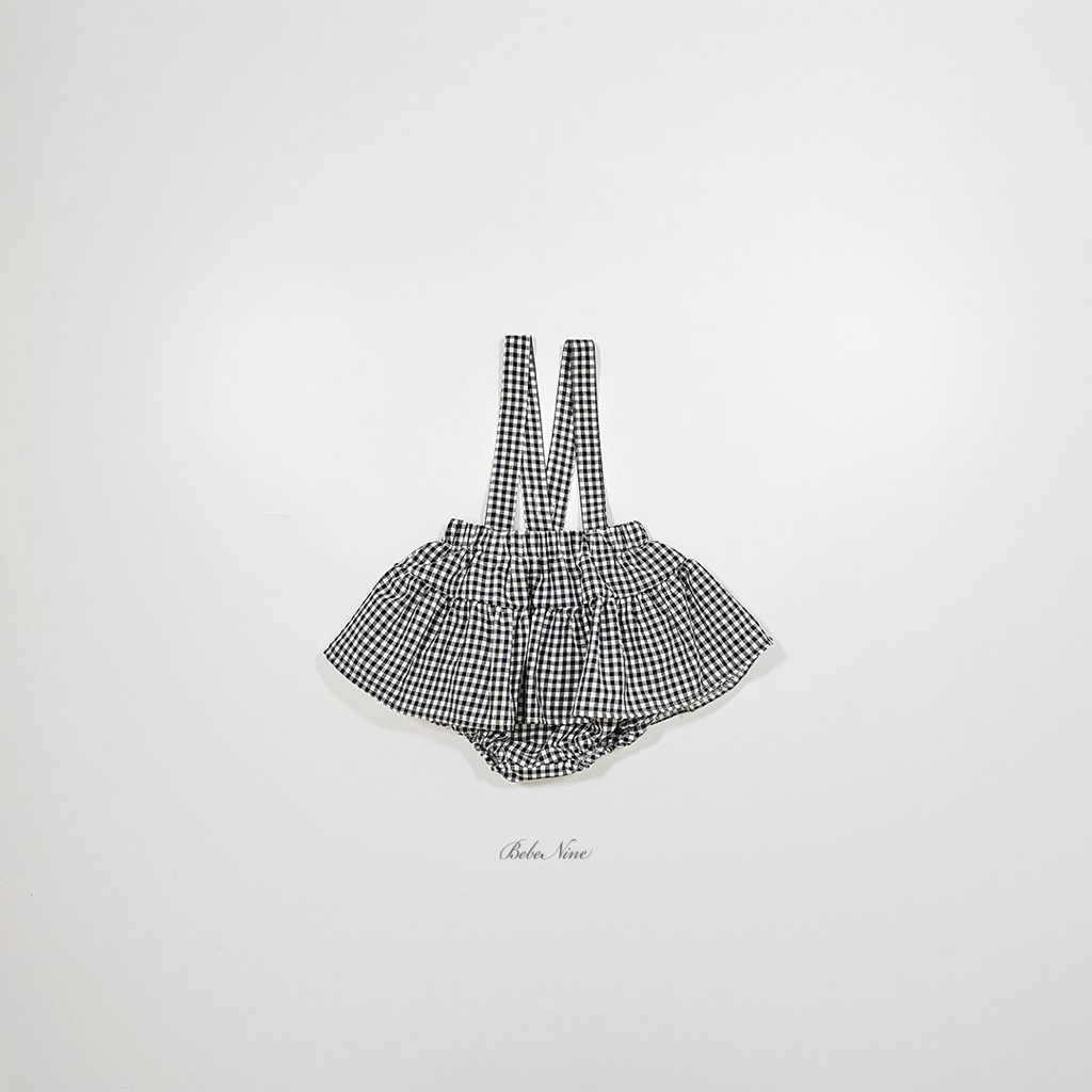 ☀️預訂 韓國直送☀️🇰🇷Bebenine兩色格紋純棉吊帶包屁裙