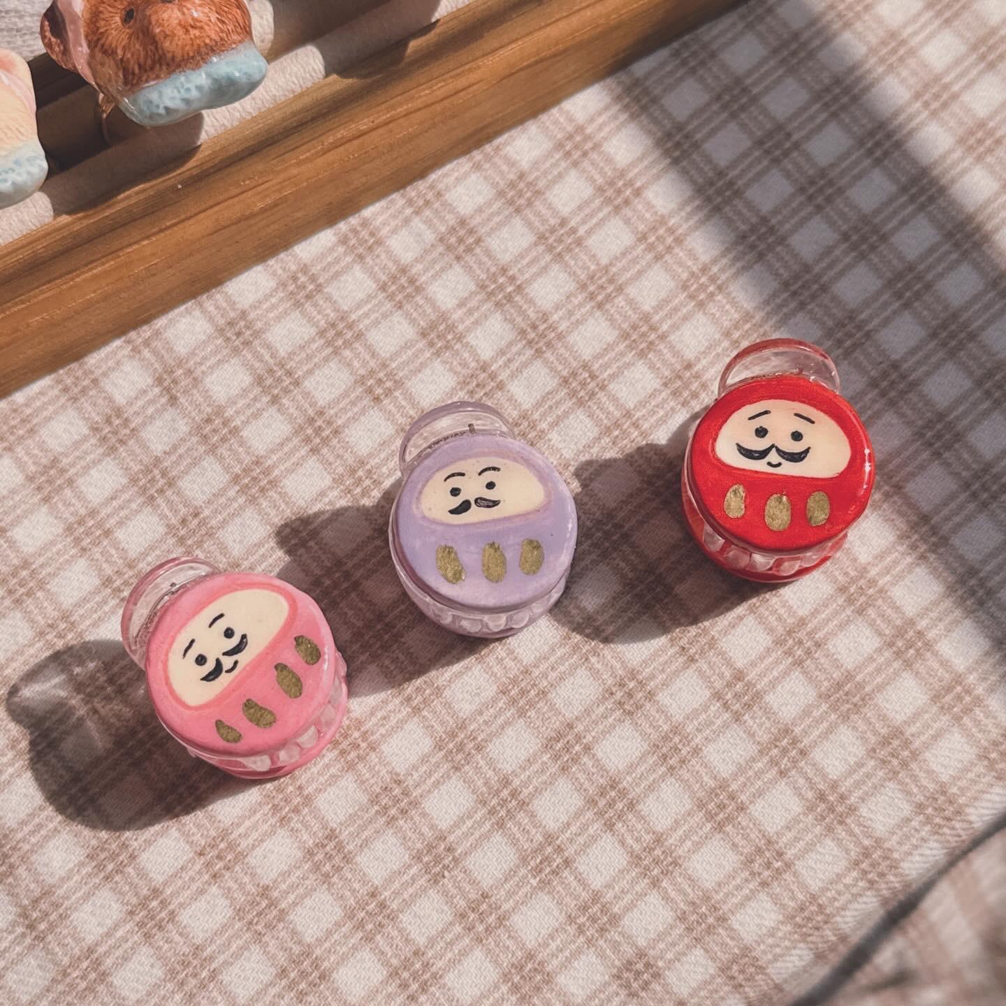 迷你手繪達摩小抓夾（多色）可客製色