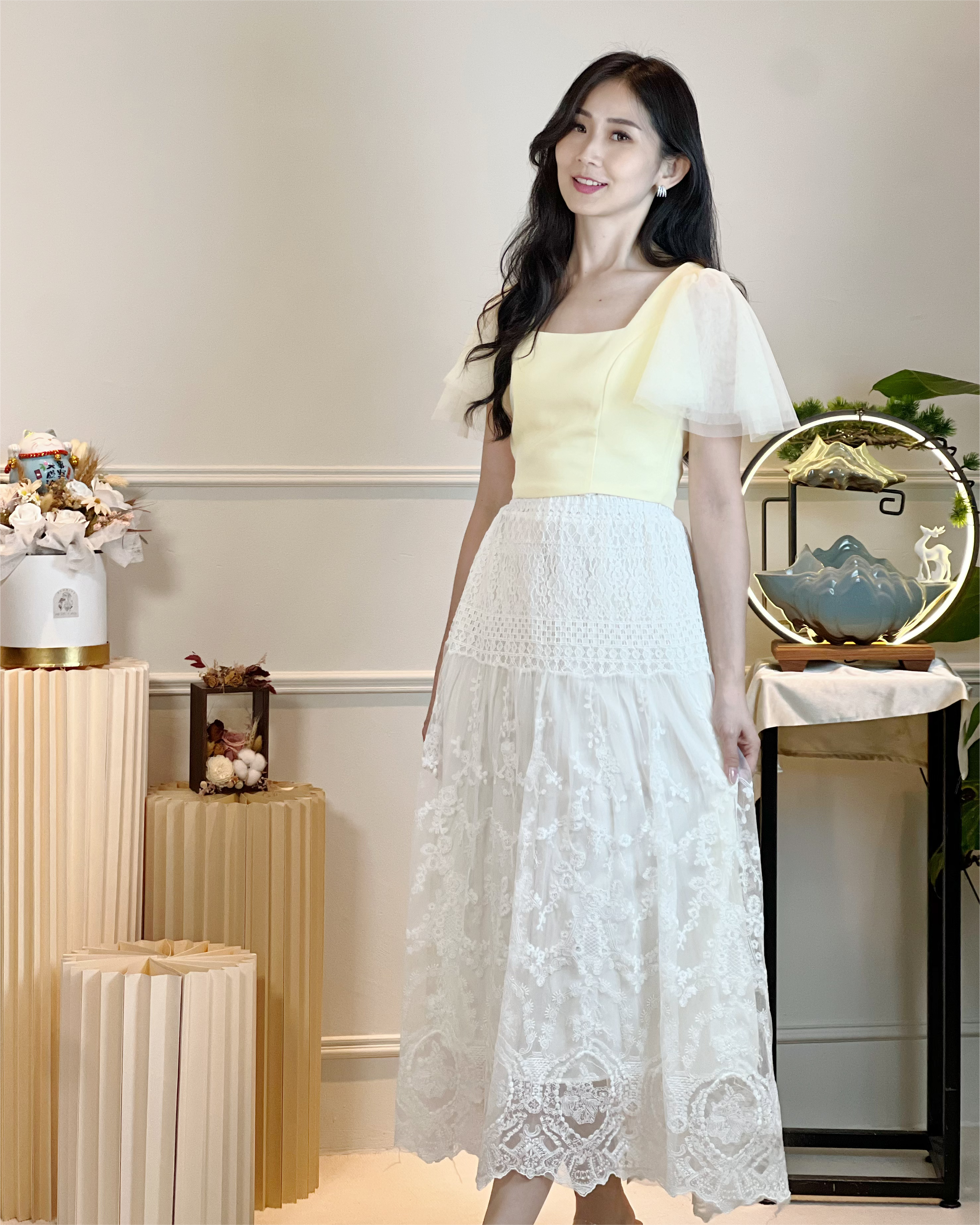 5100 Harper Riley Lacey A Line Skirt 