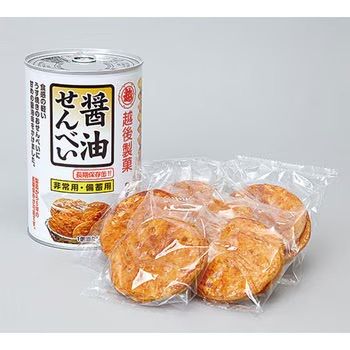 越後製菓 儲存用 醬油米菓罐裝 (2枚×6袋)｜長期保存款 日本防災儲備用