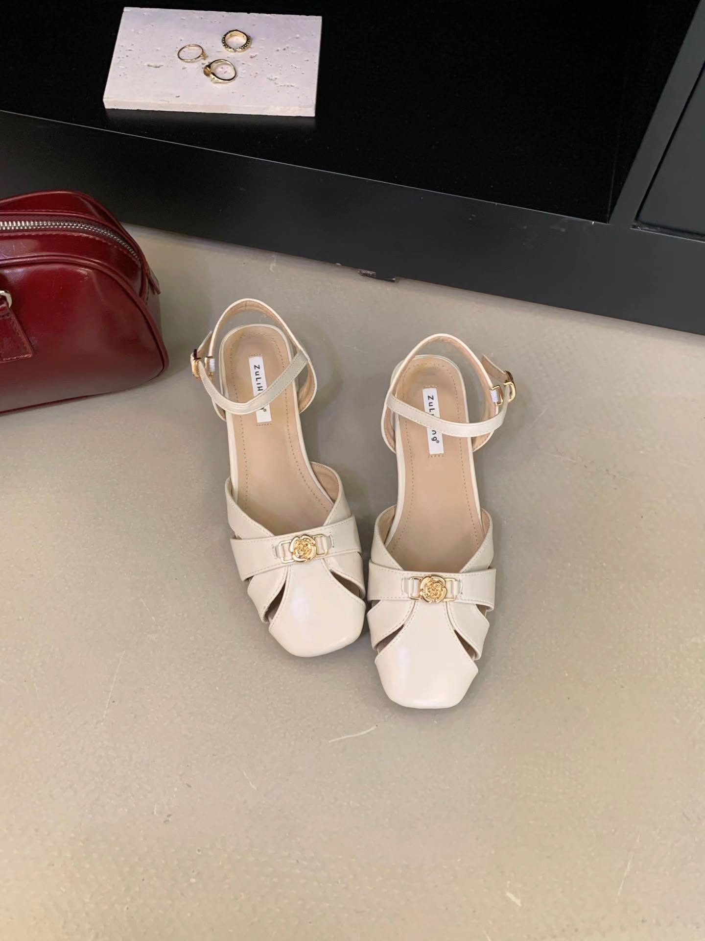 6018-47 法式复古方头凉鞋 🇨🇳